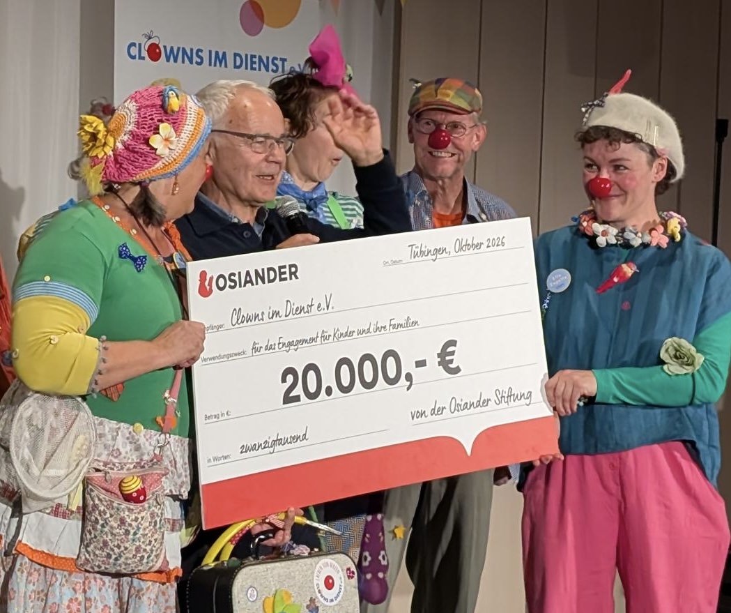 20.000 Euro für die Clowns im Dienst - wir sind soooo dankbar!
