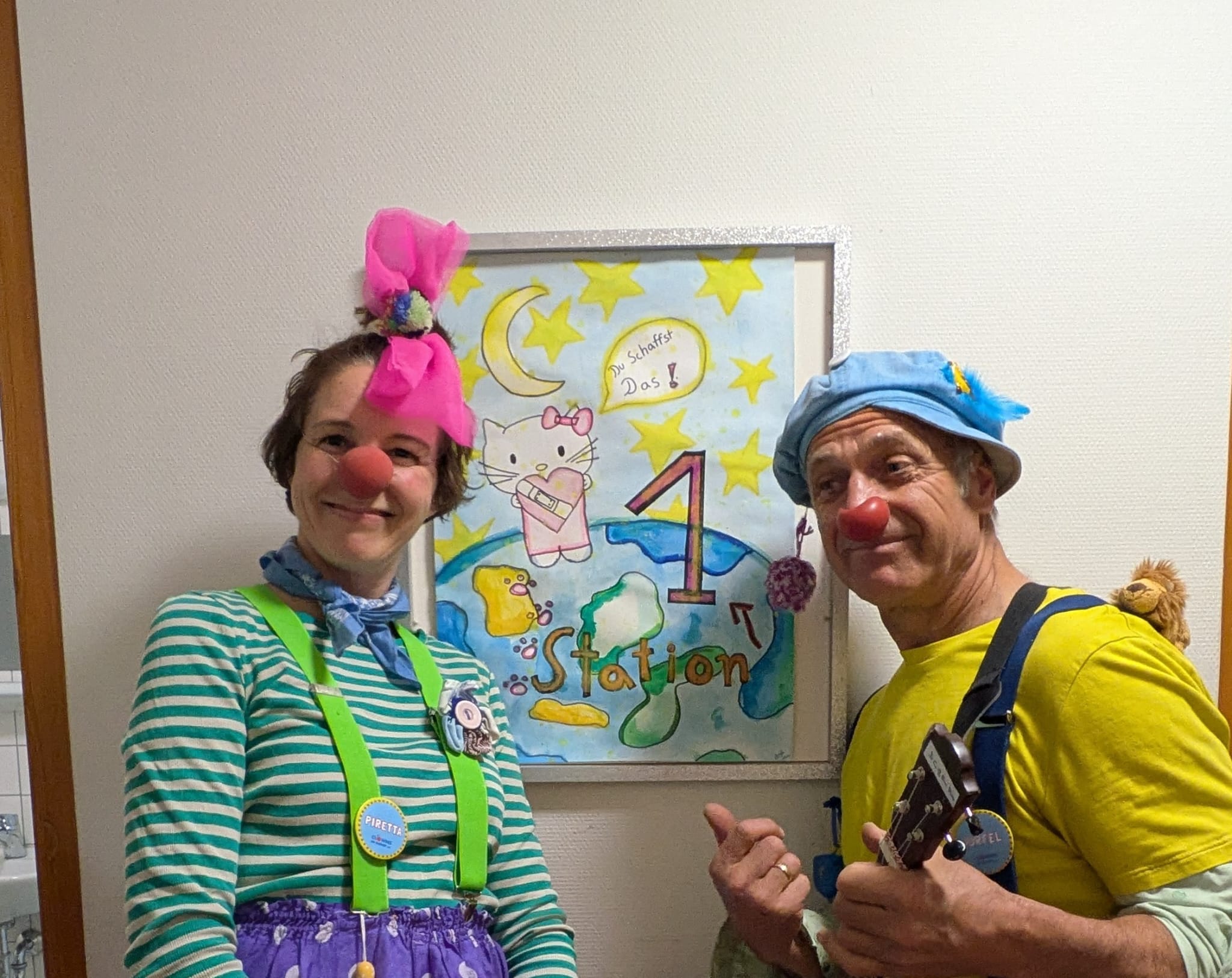 Clowns im Dienst jetzt auch auf Station 1 der Kinder- und Jugendpsychiatrie der Uniklinik Tübingen